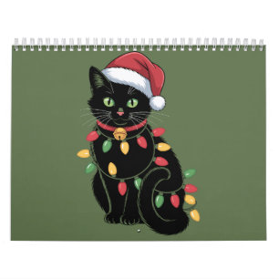 Schwarze Katzenliebhaber Weihnachten Kätzchen Gesc Kalender