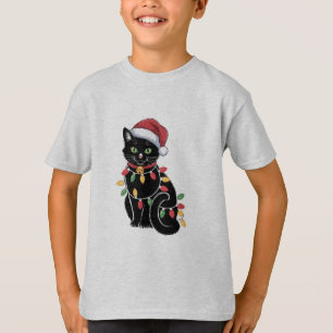 Schwarze Katzenliebhaber Weihnachten Kitten Gesche T-Shirt