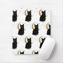 Schwarze Katzenmauspad Mousepad