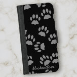 Schwarze Katzenpaw Druckmuster Geldbeutel Hülle Für Das Samsung Galaxy S5<br><div class="desc">Hast du schon einmal versucht,  die Zehen deiner Katze Touch,  wenn sie ihre Pfoten nicht wirklich berührt will? Ich auch nicht. Fügen Sie dem schwarz-grauen Pfosten-Muster-Handy-Gehäuse Ihren Namen hinzu (nur wenn Sie zu gewollt haben)</div>