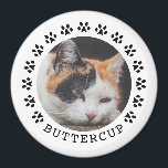 Schwarze Katzenpaw druckt Frame Pet Foto Magnet<br><div class="desc">Katzenpaw druckt ein Foto für Haustiere.</div>