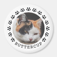 Schwarze Katzenpaw druckt Frame Pet Foto