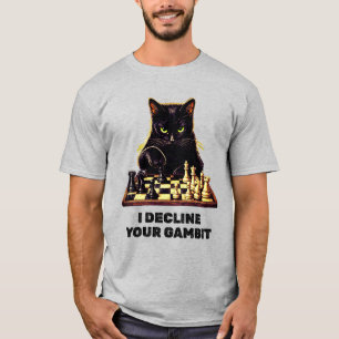 Schwarze Katzenschachmeisterin T-Shirt
