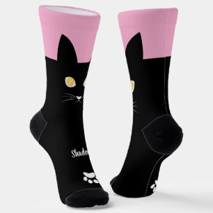 Schwarze Katzensocken-Geschenk für Katzenmama- und Socken