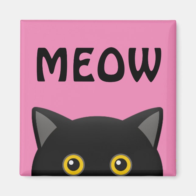 SCHWARZE KATZHALTSKARTEN MAGNET (Vorne)