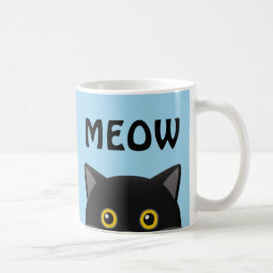 SCHWARZE KATZHALTUNG MEOW KAFFEE MUGS KAFFEETASSE