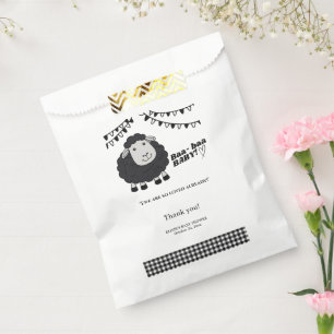 Schwarze Kawaii Kleines Lamm Baby-Party Geschenktütchen