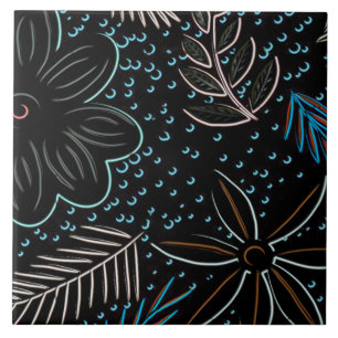 Schwarze Keramik Tile Fliese