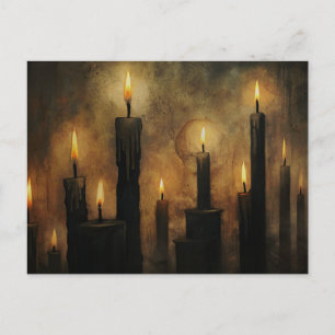 Schwarze Kerzen Gothic Postkarte