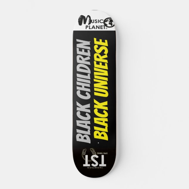 SCHWARZE KINDER SCHWARZE UNIVERSSEL Skateboard (Vorderseite)