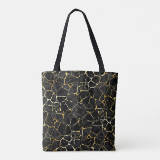 Schwarze Kintsugi-Goldader 