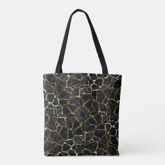 Schwarze Kintsugi-Goldader  (Rückseite)
