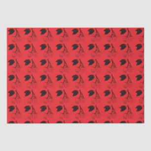 Schwarze Kirschen in Rot Seidenpapier