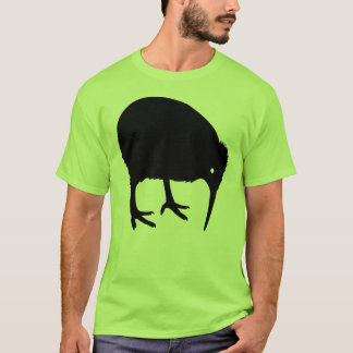 Schwarze Kiwi-Vogel-Grafik T-Shirt
