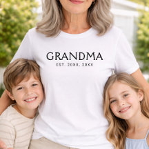 Schwarze klassische Typografie Established Oma