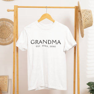 Schwarze klassische Typografie etablierte Oma T-Shirt