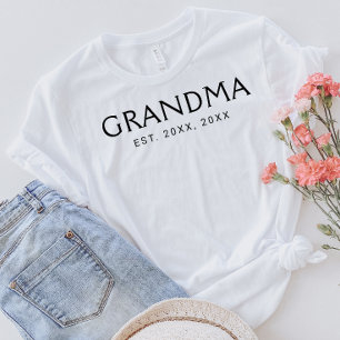 Schwarze klassische Typografie etablierte Oma T-Shirt