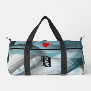 Schwarze kleine Sporttasche Trend abstrakt blauer Duffle Bag