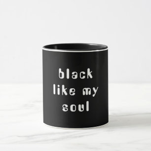 Schwarze kombinierte Tasse mit Typografie