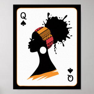Schwarze Königin Afro Drogen Stolz Melanin Afrikan Poster