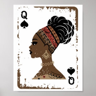 Schwarze Königin Afro Drogen Stolz Melanin Afrikan Poster
