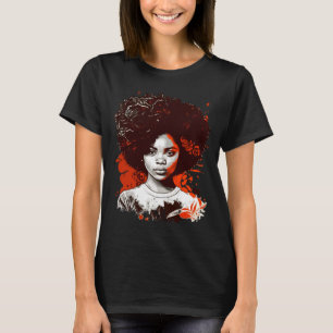 Schwarze Königin Afro Melanin Triefende Schwarze G T-Shirt