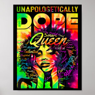 Schwarze Königin Afro Unverblümt Drogen Melanin Mä Poster