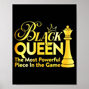 Schwarze Königin Die Mächtigste Figur Im Spiel Gi Poster