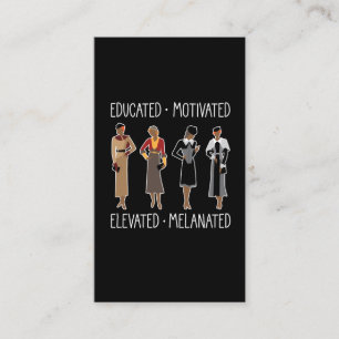 Schwarze Königin erzogen motivierte Afroamerikane Visitenkarte