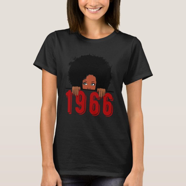 Schwarze Königin Geboren 1966 54. Jhr Phantastisch T-Shirt (Vorderseite)