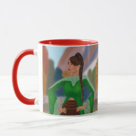 Schwarze Königin im Herbst | Individuelle Name | Tasse