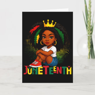 Schwarze Königin Juneteenth 1865 Afrikanische Flag Karte