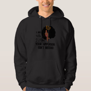 Schwarze Königin Lady Lockig Natürlich Afro Afrika Hoodie