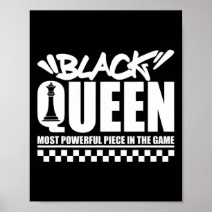 Schwarze Königin Mächtigste Schach Afrika Amerikan Poster