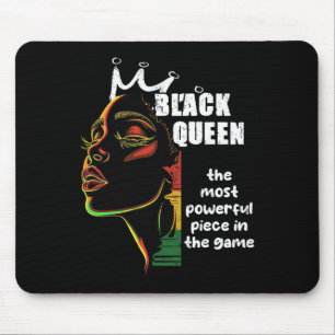 Schwarze Königin Mächtigste Schachfigur Black Hist Mousepad
