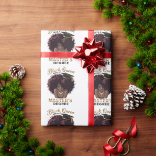 Schwarze Königin Master-Abschluss Süße Abschlussge Geschenkpapier