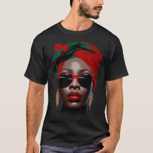 Schwarze Königin Melanin Ohrringe Niedliche Schwar T-Shirt