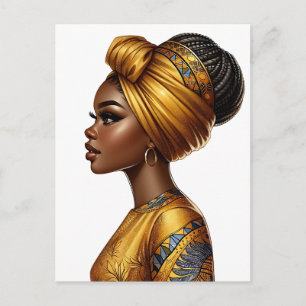 Schwarze Königin melanin Sista Afrikanische Amerik Feiertagspostkarte