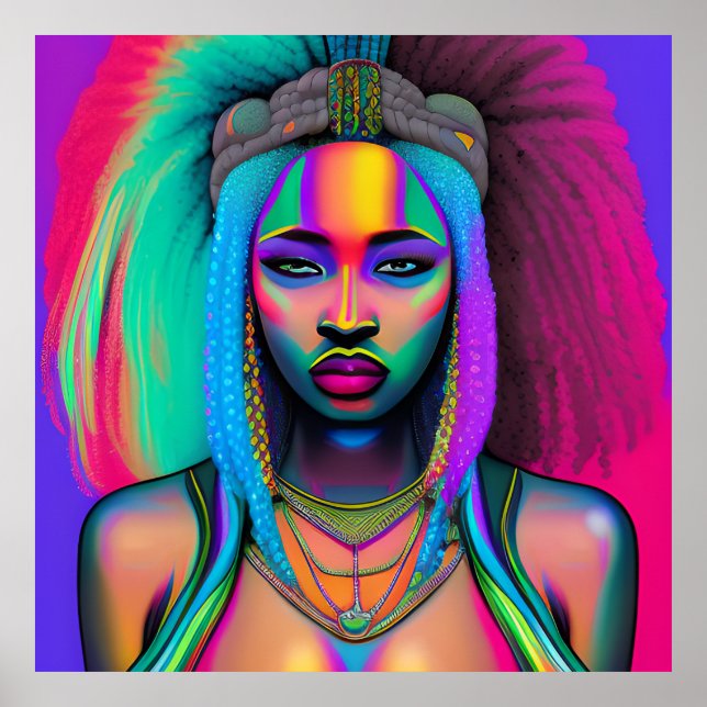 Schwarze Königin Melanin Sista Afrikanische Amerik Poster (Vorne)