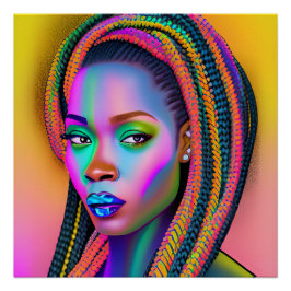 Schwarze Königin Melanin Sista Afrikanische Amerik Poster