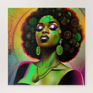 Schwarze Königin melanin Sista Afrikanische Amerik Puzzle