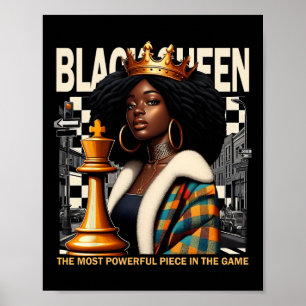 Schwarze Königin Schach-Empowerment Schwarze Kultu Poster
