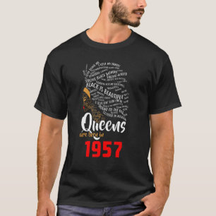 Schwarze Königinnen sind 1957 Geboren 61. Geburtst T-Shirt