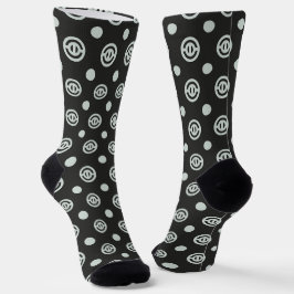 Schwarze konzentrische Kreise Nahtloses Muster Socken