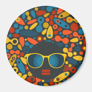 Schwarze Kopf Frau #1 Magnet