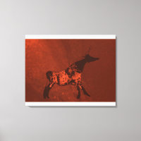 Schwarze Kopf Lascaux Kuh Canvas Print
