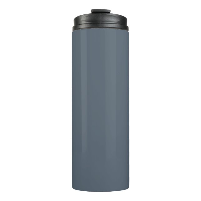 Schwarze Koralle (feste Farbe) Thermosbecher (Vorderseite)
