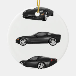 Schwarze Korvette Keramikornament
