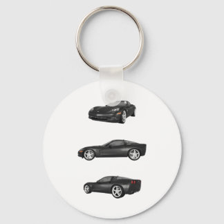 Schwarze Korvette Schlüsselanhänger