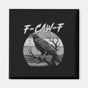 Schwarze Krähe, F-caw-f Lustiger Schwarzer Vogel M Magnet